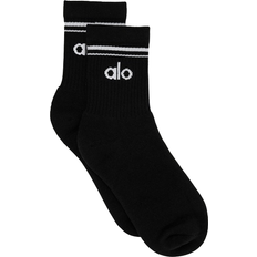 Alo Unisex Half Crew Throwback Sock - Black/White