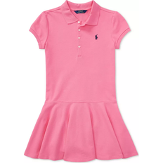 XS Dresses Children's Clothing Polo Ralph Lauren Girl's Cotton Mesh Short Sleeve Polo Dress - Baja Pink