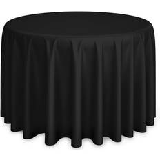 Textiles Linens Round Premium Tablecloth Black