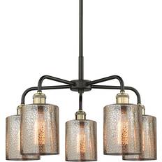 Innovations Lighting 516-5CR-BAB-G116 Cobbleskill Black Antique Brass/Mercury Pendant Lamp 23"