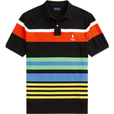 Classic Fit Striped Mesh Polo Shirt - Polo Black Multi