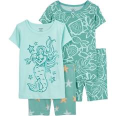 Carter's Toddler Snug Fit Cotton Pajamas 4-piece - Green