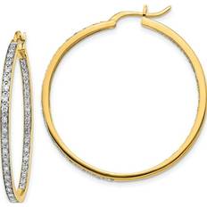 Sweet Pea Jewellery Hoop Earrings - Gold/Diamonds