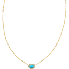 Kendra Scott Jewelry Kendra Scott Mini Elisa Short Pendant Necklace - Gold/Turquoise