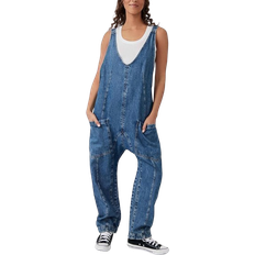 Blue - Women Jumpsuits & Overalls Free People We The Free High Roller Jumpsuit - Sapphire Blue