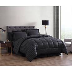 Bedspreads The Nesting Company Maple Dobby Stripe Bedspread Black (264.2x228.6)