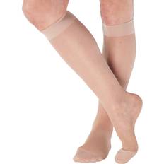 Knee Support & Protection Absolute Support 20-30mmhg Firm Support Nude Medium Closed Toe Women's Sheer Knee Hi Compression Socks A205NU2