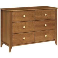 Storage Babyletto Sprout 6-Drawer Double Dresser, Chestnut and Natural