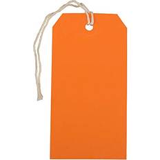 Gift Tags Jam Paper Gift Tags with String Medium 4 3/4 x 2 3/8 Orange Bulk 100/Pack