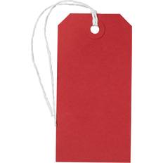 Gift Tags Jam Paper Gift Tags with String Medium 4 3/4 x 2 3/8 Red Bulk 100/Pack