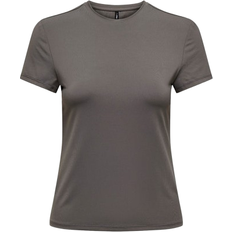 Only EA Short Sleeves O-Neck Top - Grey/Thunderstorm