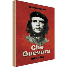 Vianmo Comandant Che Guevara 1928-1967 Red Wanddeko 12x18cm