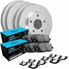 Cars Brake System R1 Concepts Front Rear Brakes Rotors Kit