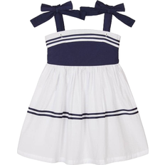 Girl's Dress - Navy Blue/White