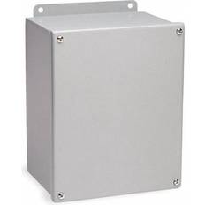 Enclosures 8'H x 6'W x 4'D Metallic Enclosure, Gray, Knockouts: No, Screws Closure Method