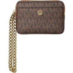 Michael Kors Medium Logo Chain Card Case - Brown