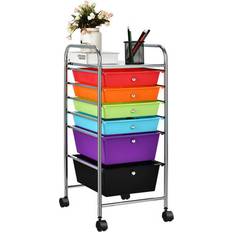 Furniture Goplus Costway 6-Drawer Rolling Cart Storage Cabinet