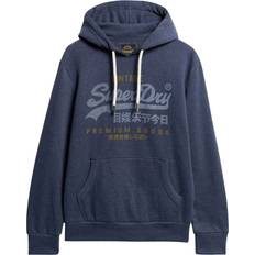 Superdry Gensere Superdry Men's Classic Vintage Logo Heritage Hoodie Blue