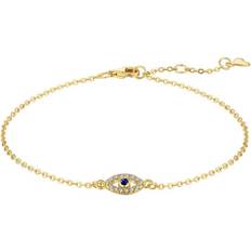 Ellie Rose London Evil Eye Bracelet - Gold/Transparent/Blue