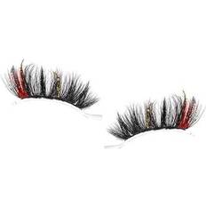 False Eyelashes False Eyelashes Fake Lashes Wispy Gorgeous D Eye Lashes lashes Makeup Eyelashes for Valentines Christmas Party Festival Red 25mm