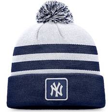 Beanies Fanatics Branded Men's Gray New York Yankees Cuffed Knit Hat with Pom