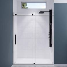 Sliding glass shower doors Anzzi Leon (SD-AZ8077-02MB) 60x76"