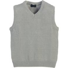 Gray Knitted Sweaters Gioberti Boy's V-Neck 100% Cotton Knitted Pullover Sweater Vest