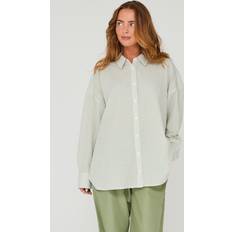 Dame - Hvite Skjorter A-View Skjorte Sonja Shirt 068 Green/White