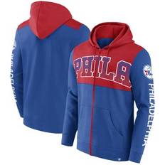 Basketball Jackets & Sweaters Fanatics Men's Branded Royal/Red Philadelphia 76ers Skyhook Colorblock Full-Zip Hoodie