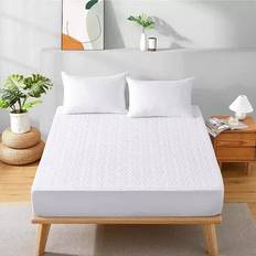 Twin Mattress Covers Unikome Cooling Protector Fitted Quilted Protect Mattress Cover White (203.2x)