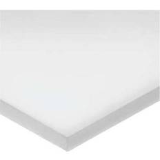 Plastic Sheets Zoro Select White UHMW Polyethylene Stock 6" L x 6" W x 1/4" Thick