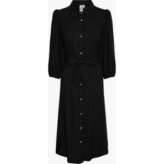 Skjortekjoler Y.A.S Flaxy 3/4 Linen Shirt Dress