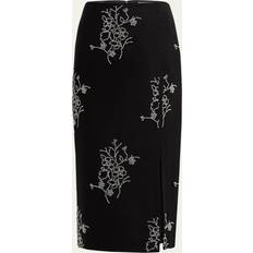 Midi Skirts - XXL Milly Santanna Beaded Side-Slit Midi Skirt