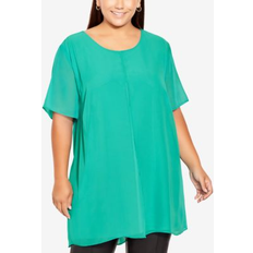 Turquoise - Women Blouses Avenue TUNIC LIV OVERLAY MM Turquoise Turquoise