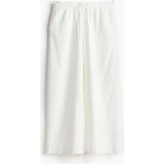 H&M Linen-blend Pull-on Pants - White