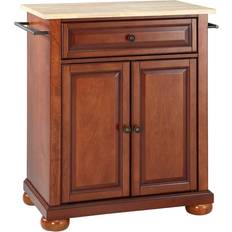 Storage Cabinets Crosley Furniture Alexandria Cherry Portable Island Storage Cabinet