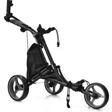 Golf Trolleys Goplus Costway 3-Wheel Push Cart with Bag Scoreboard