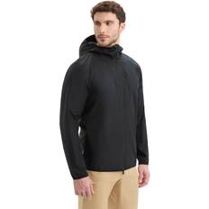 Men - Merino Wool Outerwear Icebreaker Men's Shell Cotton Jacket, Medium, Black