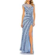 Evening Gowns - Women Dresses Mac Duggal Illusion Neck Sequin Gown