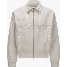 Ami Paris Men Jackets Ami Paris Off-White Zip Bomber Jacket