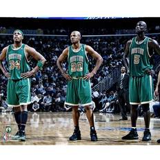 Sports Fan Products Fanatics Authentic Kevin Garnett Paul Pierce and Ray Allen Boston Unsigned Green Jersey Photograph