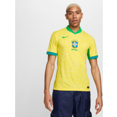 Nike Brazil 2024 Match Home Men's Dri-FIT ADV Football Authentic Shirt Yellow Polyester