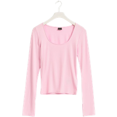 Gina Tricot Soft Touch Jersey Top - Pink