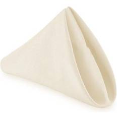 Polyester Cloth Napkins Lann's Linens "Lann's Linens 12-Pack 20"" Cloth Napkin White (50.8x50.8)