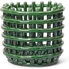 Grün Körbe Ferm Living Ceramic emerald green Korb