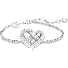 Swarovski Matrix Heart Bracelet - Silver/Transparent