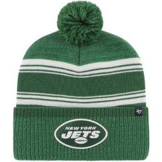 Football Beanies '47 Men's Green New York Jets Fadeout Cuffed Knit Hat with Pom