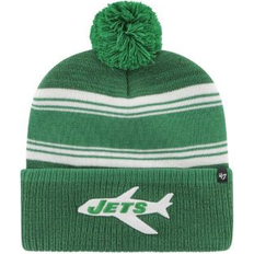 Football Beanies '47 Men's Green New York Jets Fadeout Cuffed Knit Hat with Pom