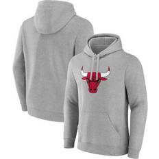 Basketball Jackets & Sweaters Fanatics Men's Branded Heather Gray Chicago Bulls Primary Logo Pullover Hoodie