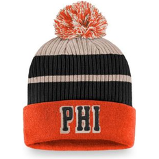 Beanies Fanatics Men's Branded Orange Philadelphia Flyers True Classics Cuffed Knit Hat with Pom